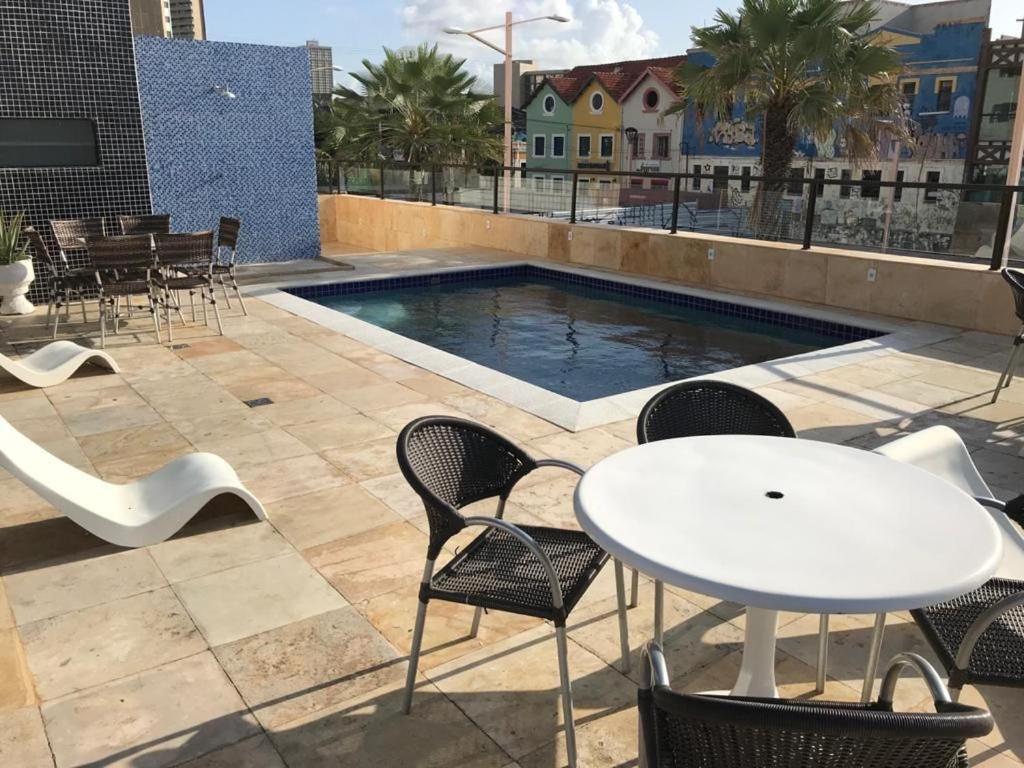 402 Lindo Flat mobiliado com vista lateral mar na Praia de Iracema Fortaleza  Exterior foto